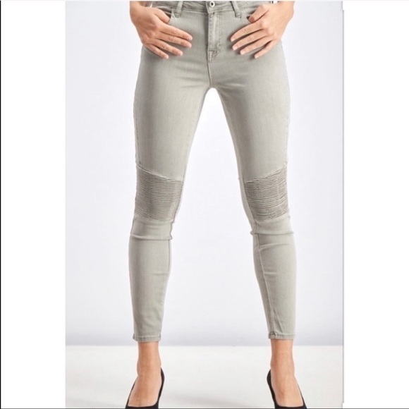 Pistola Revolve Light Grey Skinny Moto Jeans - Picture 2 of 10